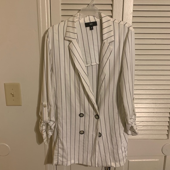 Mossimo Supply Co. Jackets & Blazers - White pinstripe blazer Mossimo Supply Co. Jackets & Blazers - White pinstripe blazer